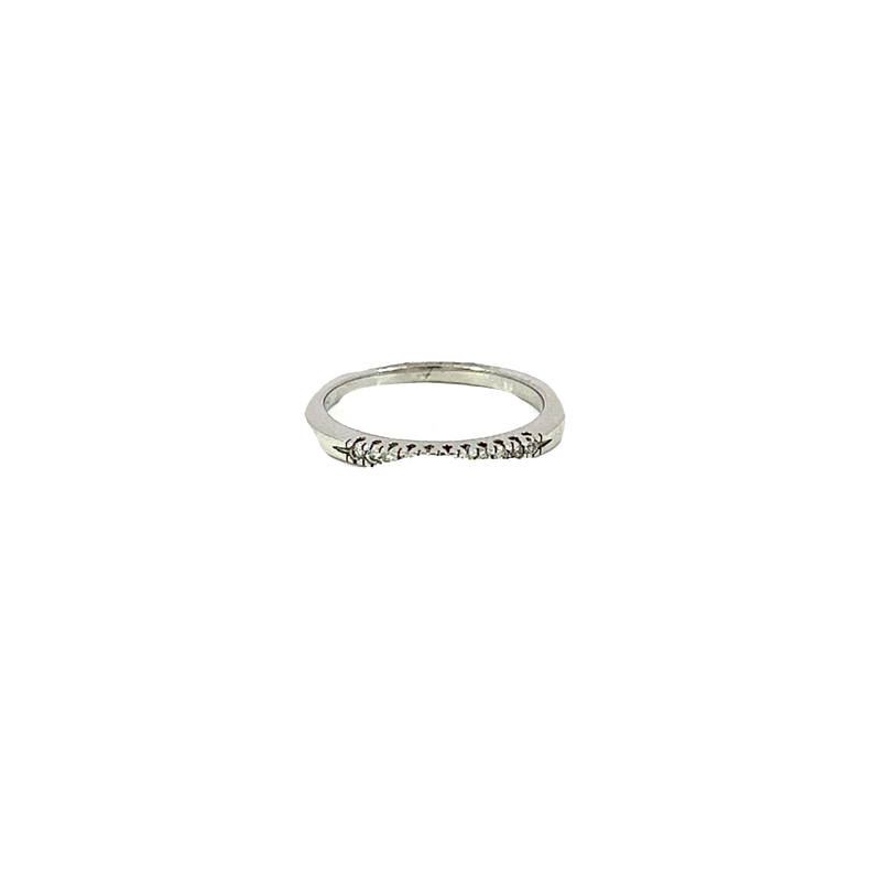 10K Two-Tone Gold Diamond Wedding Band Ring