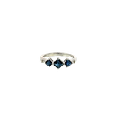 14K White Gold Diamond and Sapphire Fashion Ring