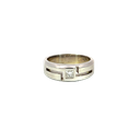 14K White Gold Diamond Men's Ring