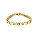 14K Yellow Gold Diamond Tennis Bracelet