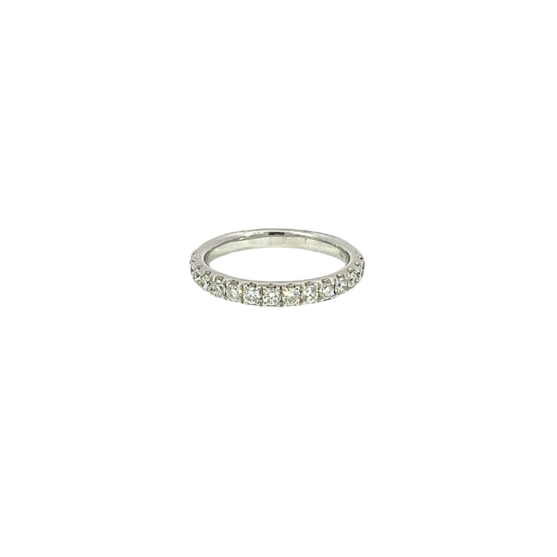 18K White Gold Diamond Wedding Band Ring