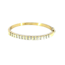 14K White Gold and Diamond Bangle Bracelet