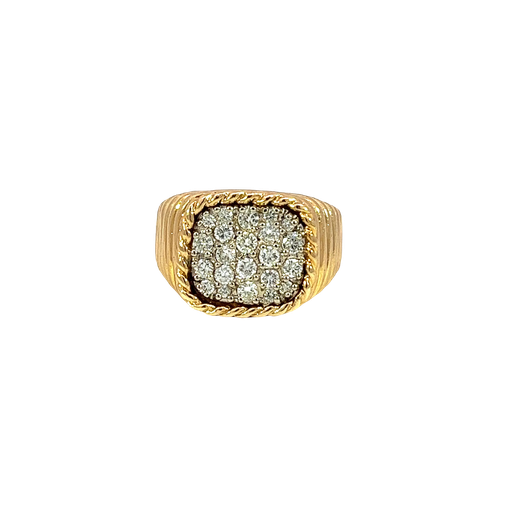 [867193200016] 10K Yellow Gold Diamond Cocktail Ring