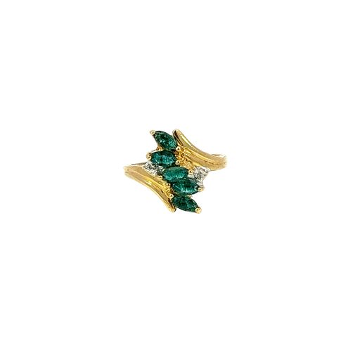 [725151600006] 10K Yellow Gold Emerald Fashion Ring