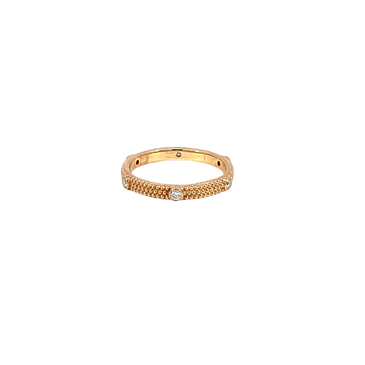 [731635200003] 14K Rose Gold Diamond Stackable Ring