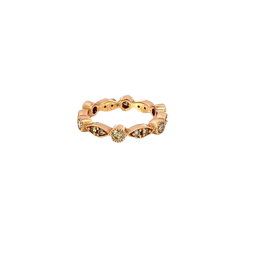 [722214000004] 14K Rose Gold Diamond Stackable Ring