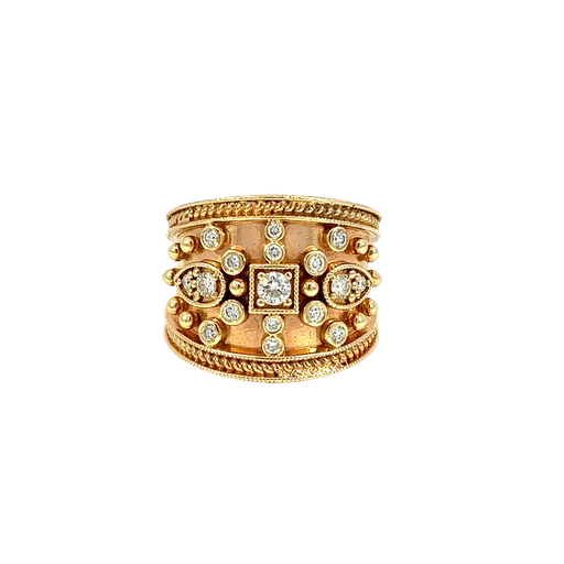 [837817200004] 14K Rose Gold Diamond Cocktail Ring