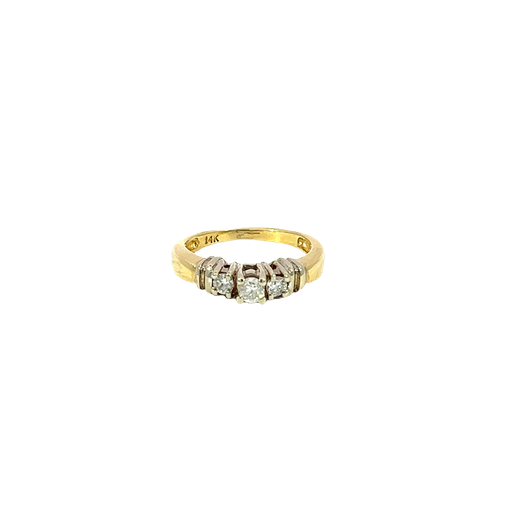 [743382000006] 14K Two-Tone Gold Diamond Fashion Ring