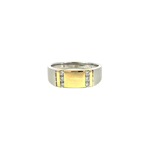 [829267200001] 14K Two-Tone Diamond Men's Fashion Ring