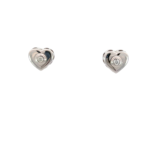 [639360000101] 14K White Gold Diamond Earrings