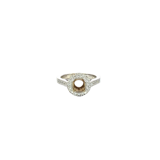 [665798400001] 14K White Gold Diamond Engagement Ring