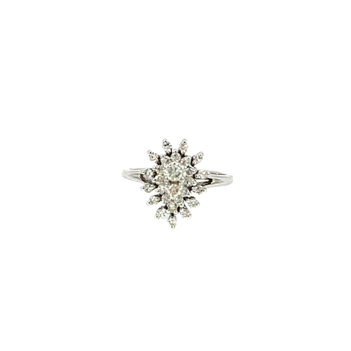[685926000009] 14K White Gold Diamond Fashion Ring