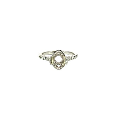 [639360000051] 14K White Gold Diamond Engagement Ring