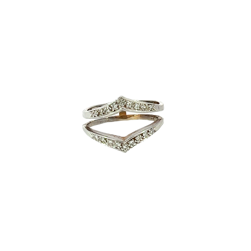 [708908400003] 14K White Gold Diamond Fashion and Guard Ring