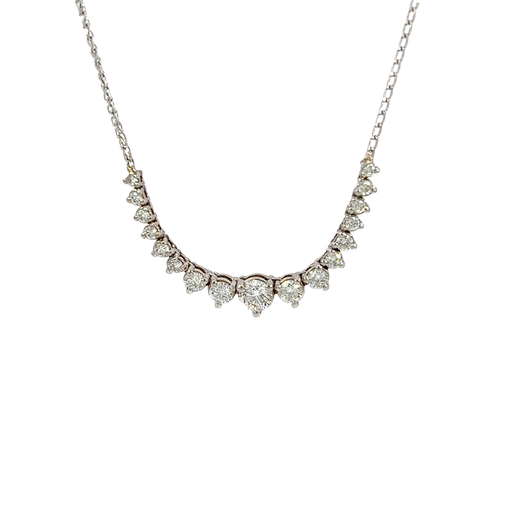 [870476400002] 14K White Gold Diamond Necklace