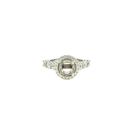 [866674800013] 14K White Gold Diamond Engagement Ring