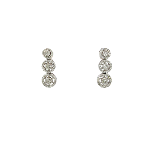 [867970800012] 14K White Gold Diamond Drop Earrings