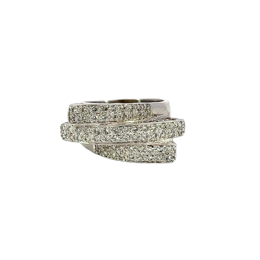 [639360000024] 14K White Gold Diamond Cocktail Ring