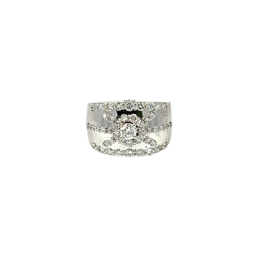 [880585200002] 14K White Gold Diamond Cocktail Ring