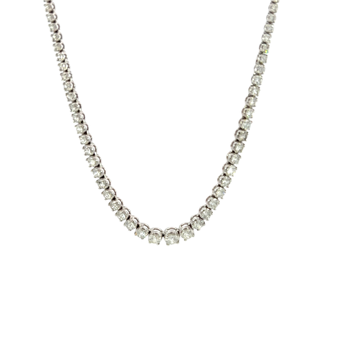 [889660800001] 14K White Gold Diamond Tennis Necklace