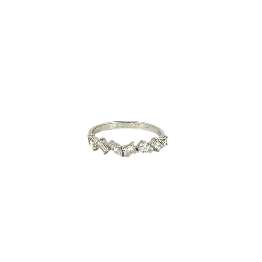 [890352000016] 14K White Gold Diamond Stackable Ring