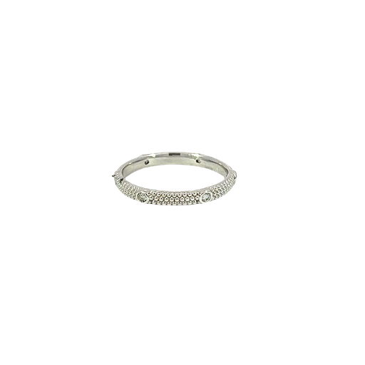 [803602800001] 14K White Gold Diamond Stackable Ring