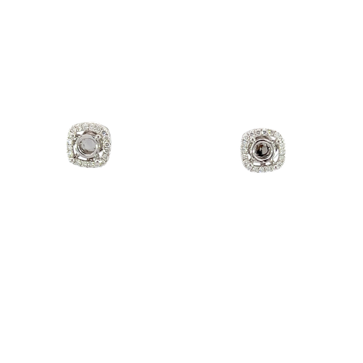 [844815600002] 14K White Gold Diamond Earring Jackets