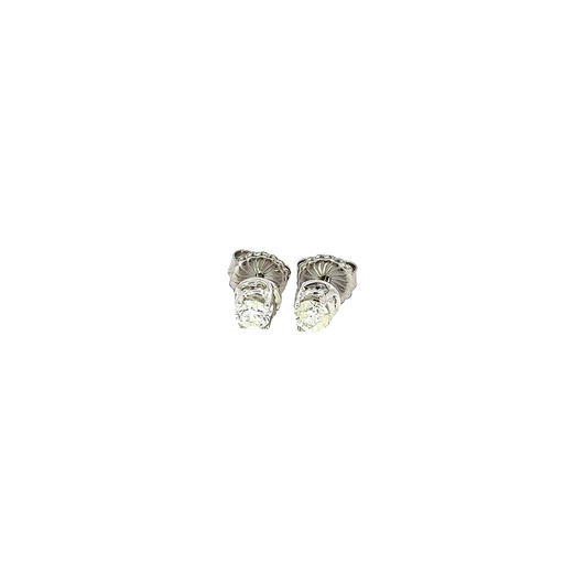 [825033600001] 14K White Gold Diamond Stud Earrings