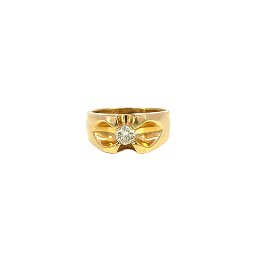 [666403200001] 14K Yellow Gold Diamond Men's Ring