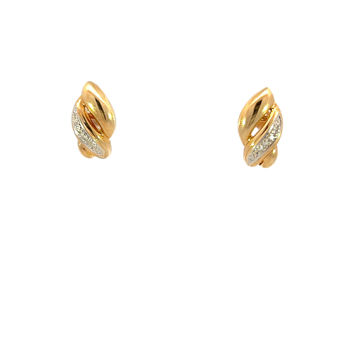 [785026800001] 14K Yellow Gold Diamond Earrings