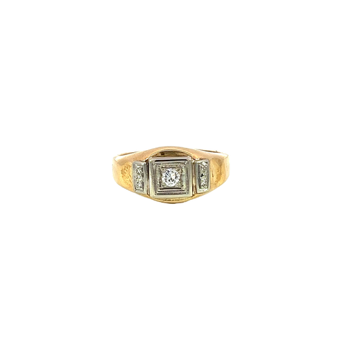 [854146800001] 14K Yellow Gold Men's Diamond Ring