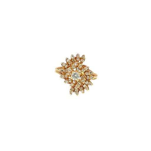 [743382000005] 14K Yellow Gold Diamond Cocktail Ring