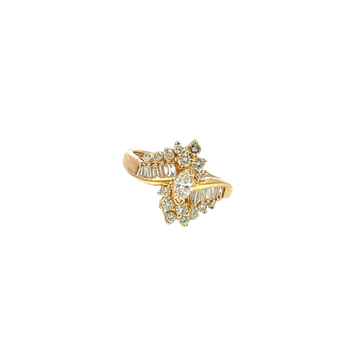 [830563200019] 14K Yellow Gold Diamond Fashion Ring