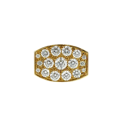 [904328322474] 14K Yellow Gold Diamond Cocktail Ring