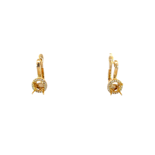 [897696000004] 14K Yellow Gold Diamond Earrings