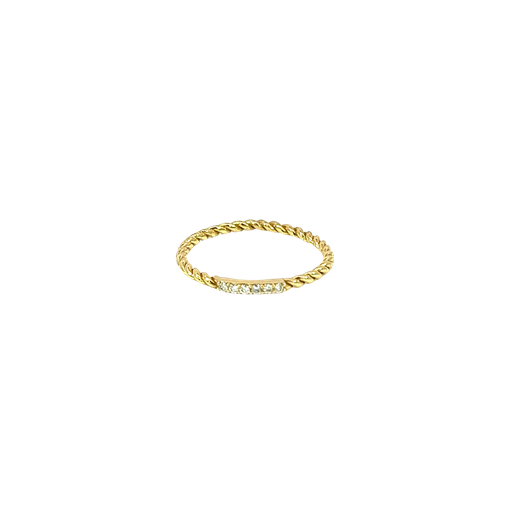 [880758000003] 14K Yellow Gold Diamond Stackable Ring