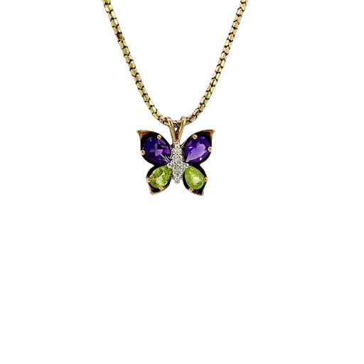 [868575600017] 14K Yellow Gold Butterfly Pendant