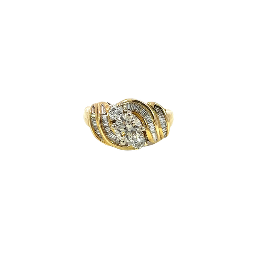 [866674800020] 14K Yellow Gold Diamond Engagement and Fashion Ring