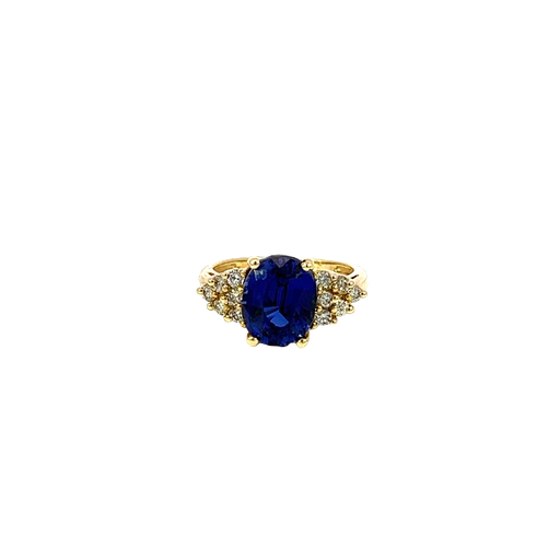 [855878400002] 14K Yellow Gold Diamond and Sapphire Fashion Ring