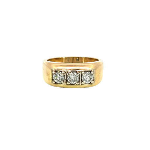 [878079600001] 14K Yellow Gold Diamond Men's Ring