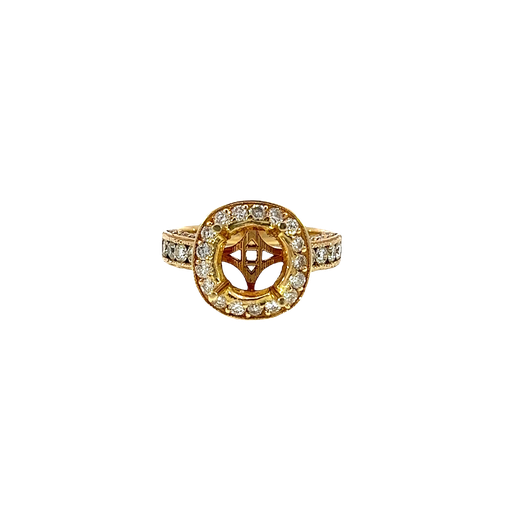 [838854000002] 14K Yellow Gold Diamond Engagement and Fashion Ring