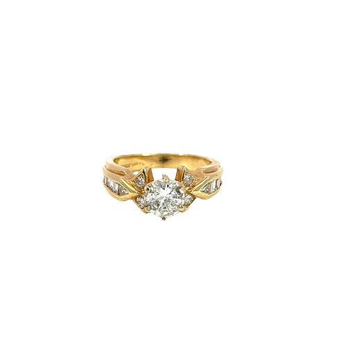[679532400003] 14K Yellow Gold Diamond Engagement Ring