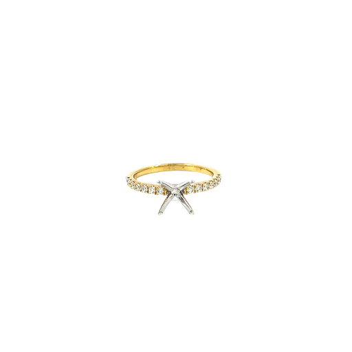 [874710000012] 18K Two-Tone Gold Diamond Engagement Ring