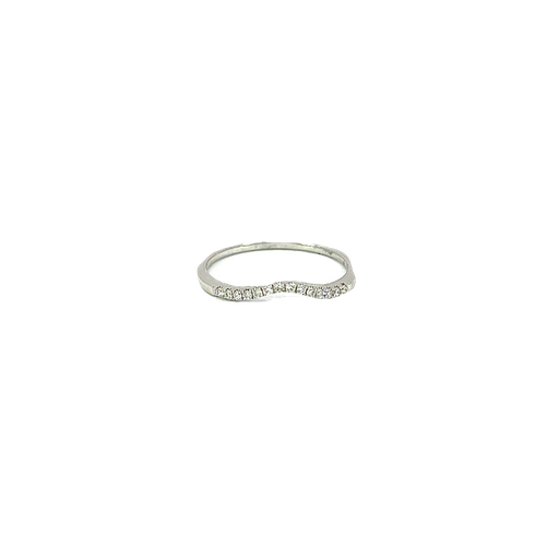 [882572400006] 18K White Gold Diamond Stackable Ring