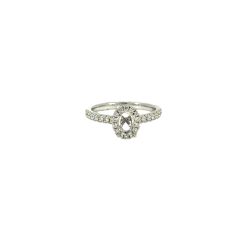 [875228400011] 18K White Gold Diamond Engagement Ring