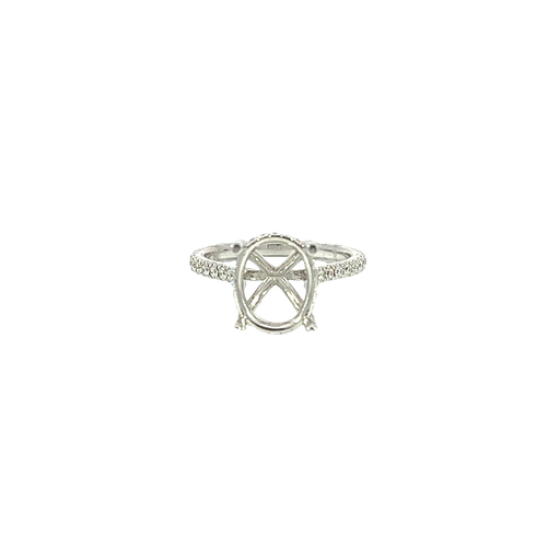 [875228400009] 18K White Gold Diamond Engagement Ring