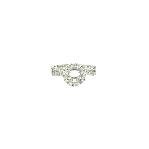 [875314800022] 18K White Gold Diamond Engagement Ring