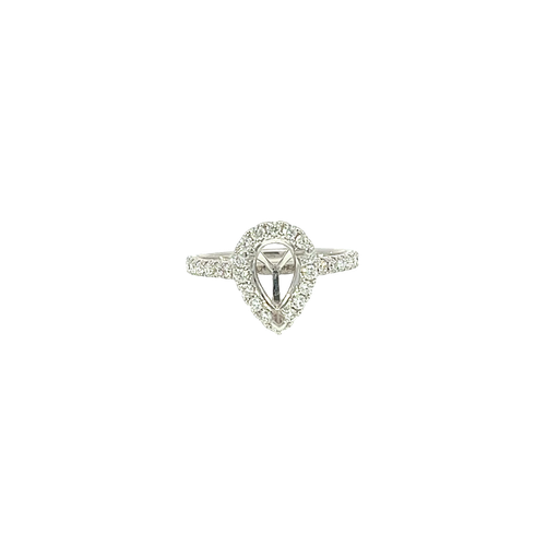 [875228400014] 18K White Gold Diamond Engagement Ring