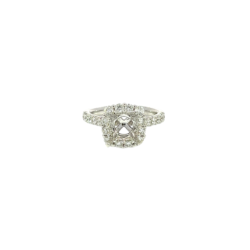 [875314800024] 18K White Gold Diamond Engagement Ring