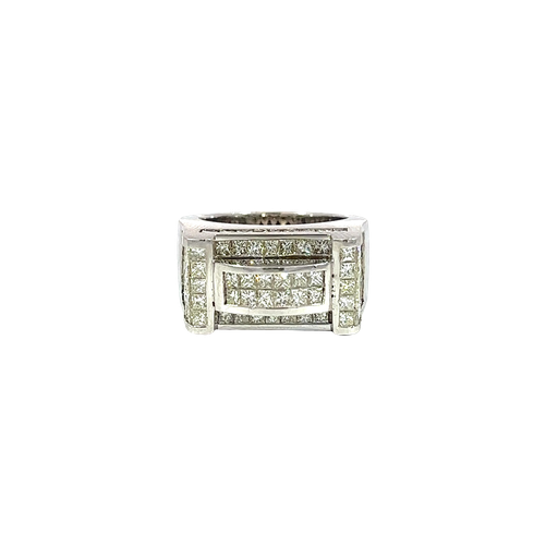 [708393600016] 18K White Gold Diamond Fashion Ring